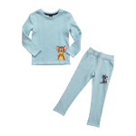 Platinum sports Kids winter clothing’s Set Light Sky Blue (Sweat shirt and sweat pant Boys)