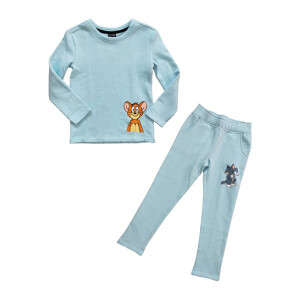 Platinum sports Kids winter clothing’s Set Light Sky Blue (Sweat shirt and sweat pant Boys)