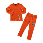 Platinum sports Kids winter clothing’s Set Orange (Sweat shirt and sweat pant Boys)
