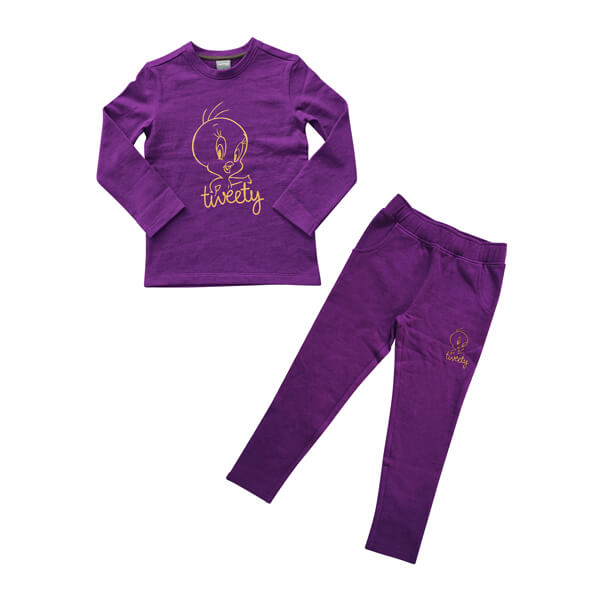 Platinum Sports Kids Winter Clothing’s Set Royal Purple (Sweat shirt and sweat pant Girls)