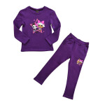 Platinum Sports Kids Winter Clothing’s Set Violet (Sweat shirt and sweat pant Girls)
