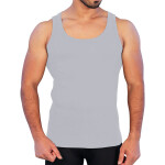 Men’s Ribbed Vest Platinum Sports