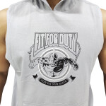Men’s Sleeveless Workout Hoodie Gray
