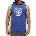 Men’s Sleeveless Workout Hoodie Navy Melange