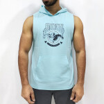 Men’s Sleeveless Workout Hoodie Sky