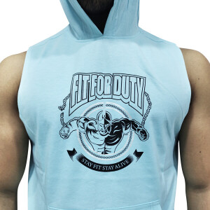 Men’s Sleeveless Workout Hoodie Sky
