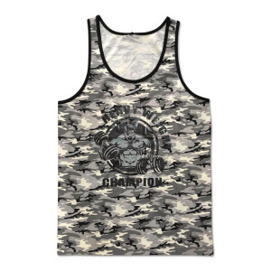 Men’s Ribbed Vest Black and White