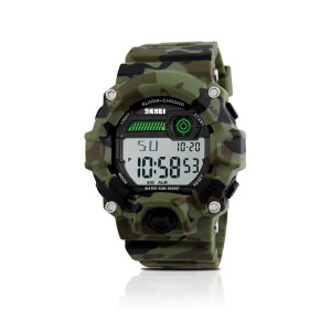 Digital Watch Green Camo 1197