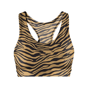 Be Fit Sports Bra Zebra Skin Design